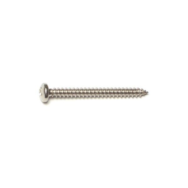 Midwest Fastener Sheet Metal Screw, #6 x 1-1/2 in, 18-8 Stainless Steel Pan Head Phillips Drive, 100 PK 05104 - main